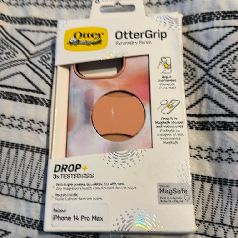 New Otterbox Ottergrip Symmetry Series Case IPhone 14 Pro Max Peaches NIP